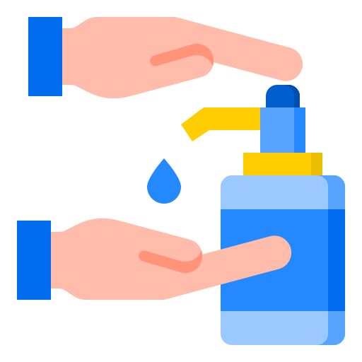 Clean hands with water